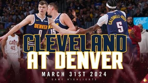 cavs vs nuggets sportsbookwire|Cleveland Cavaliers vs Denver Nuggets Jan 6, 2023 Game .